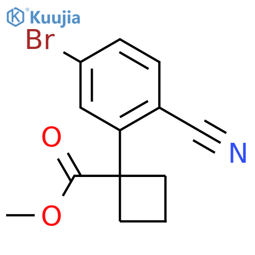 Methyl 1-(5-bromo-2-cyanophenyl)cyclobutane-1-carboxylate structure