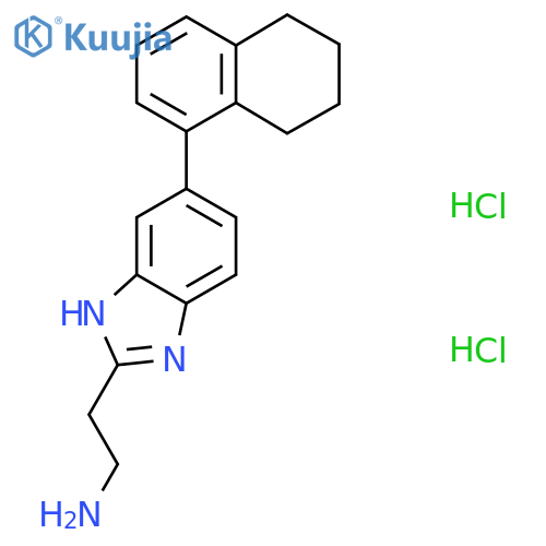 2-5-(5,6,7,8-tetrahydronaphthalen-1-yl)-1H-1,3-benzodiazol-2-ylethan-1-amine dihydrochloride structure
