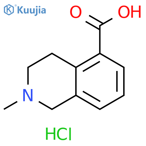 2-methyl-1,2,3,4-tetrahydroisoquinoline-5-carboxylic acid hydrochloride structure