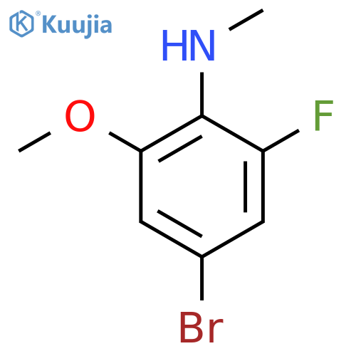 4-bromo-2-fluoro-6-methoxy-N-methylaniline structure