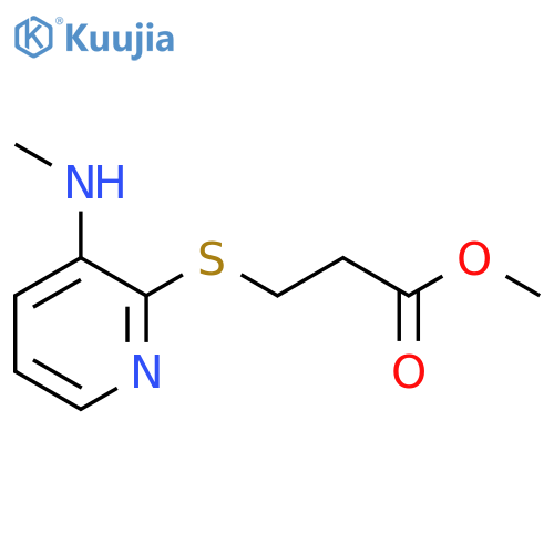 methyl 3-{3-(methylamino)pyridin-2-ylsulfanyl}propanoate structure