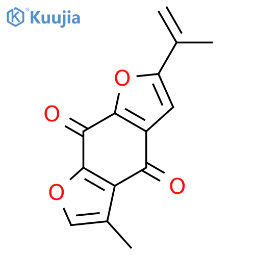 Benzo[1,2-b:5,4-b']difuran-4,8-dione,5-methyl-2-(1-methylethenyl)- (9CI) structure