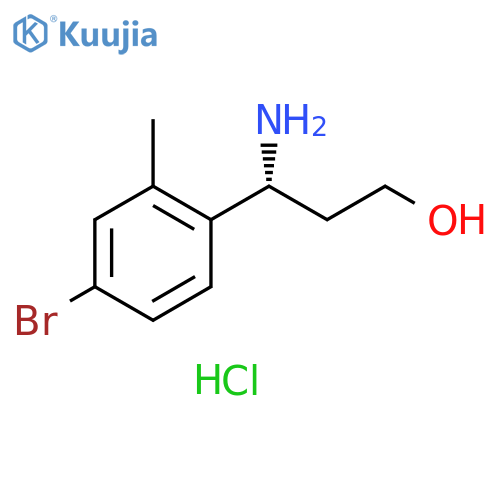 (R)-3-Amino-3-(4-bromo-2-methylphenyl)propan-1-ol hydrochloride structure