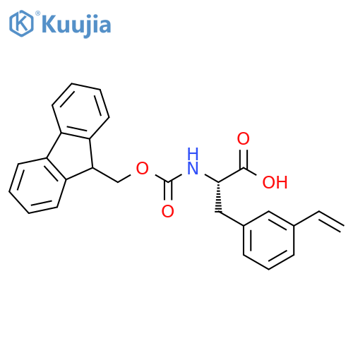 (S)-2-((((9H-Fluoren-9-yl)methoxy)carbonyl)amino)-3-(3-vinylphenyl)propanoic acid structure