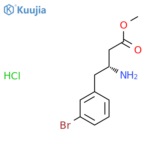 methyl (3R)-3-amino-4-(3-bromophenyl)butanoate hydrochloride structure