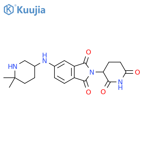 5-(6,6-dimethylpiperidin-3-yl)amino-2-(2,6-dioxopiperidin-3-yl)-2,3-dihydro-1H-isoindole-1,3-dione structure
