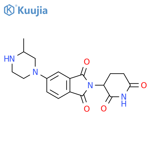 2-(2,6-dioxopiperidin-3-yl)-5-(3-methylpiperazin-1-yl)-2,3-dihydro-1H-isoindole-1,3-dione structure