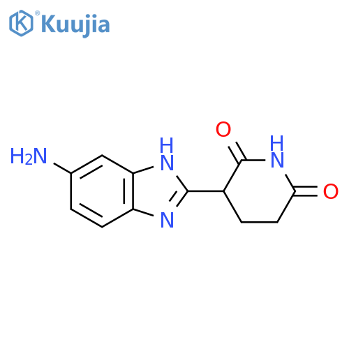 3-(5-amino-1H-1,3-benzodiazol-2-yl)piperidine-2,6-dione structure