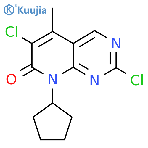 2,6-dichloro-8-cyclopentyl-5-methyl-7H,8H-pyrido2,3-dpyrimidin-7-one structure