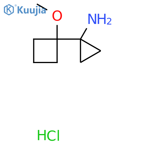 1-(1-Methoxycyclobutyl)cyclopropan-1-amine hydrochloride structure