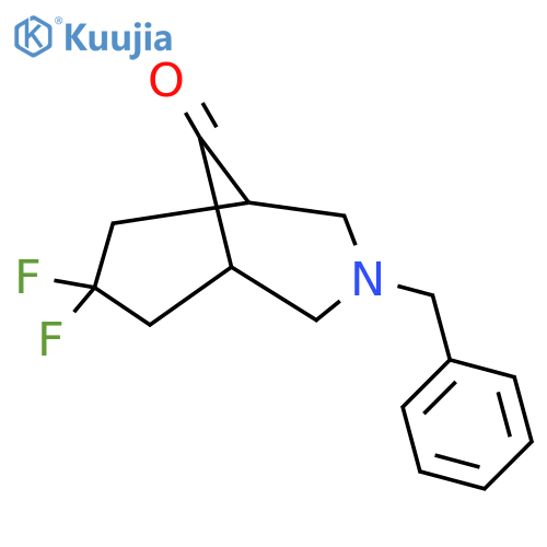 3-benzyl-7,7-difluoro-3-azabicyclo3.3.1nonan-9-one structure