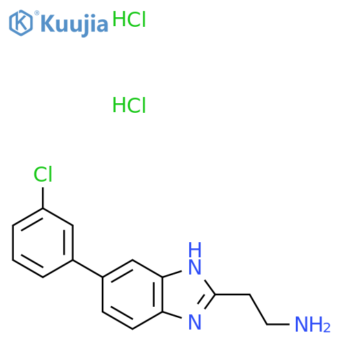 2-5-(3-chlorophenyl)-1H-1,3-benzodiazol-2-ylethan-1-amine dihydrochloride structure