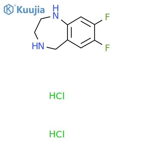 7,8-difluoro-2,3,4,5-tetrahydro-1H-1,4-benzodiazepine dihydrochloride structure