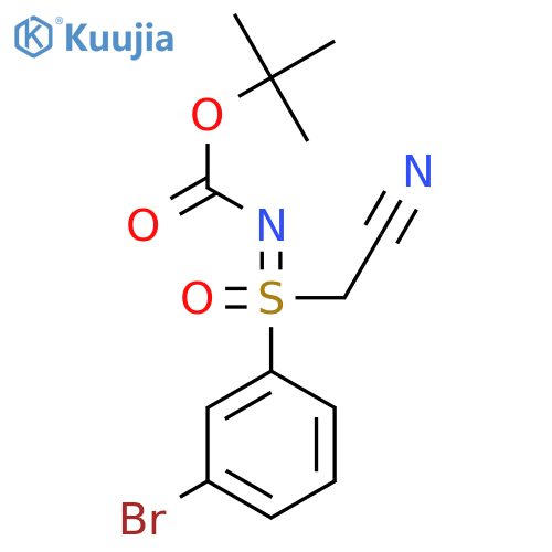 tert-butyl N-(3-bromophenyl)(cyanomethyl)oxo-lambda6-sulfanylidenecarbamate structure