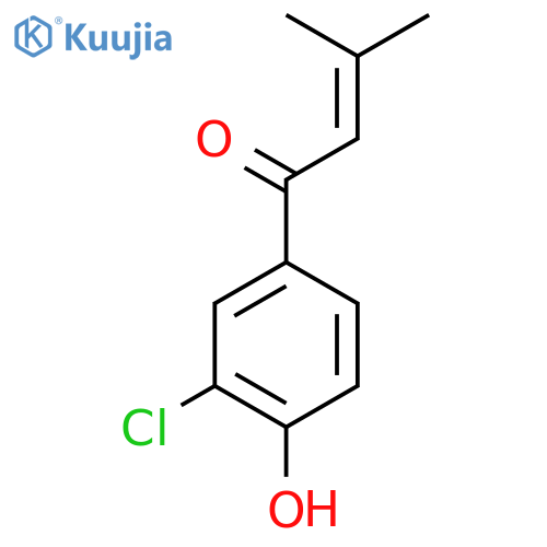 1-(3-Chloro-4-hydroxyphenyl)-3-methylbut-2-en-1-one structure