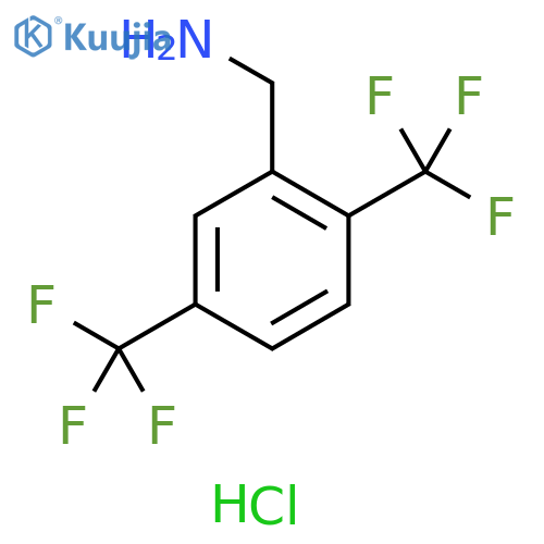 1-2,5-bis(trifluoromethyl)phenylmethanamine hydrochloride structure