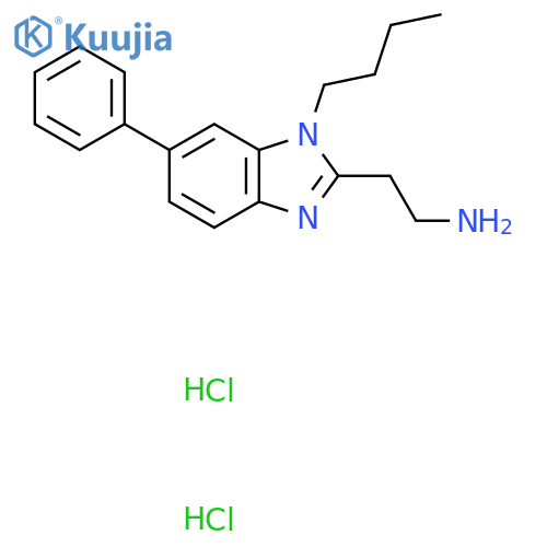 2-(1-butyl-6-phenyl-1H-1,3-benzodiazol-2-yl)ethan-1-amine dihydrochloride structure