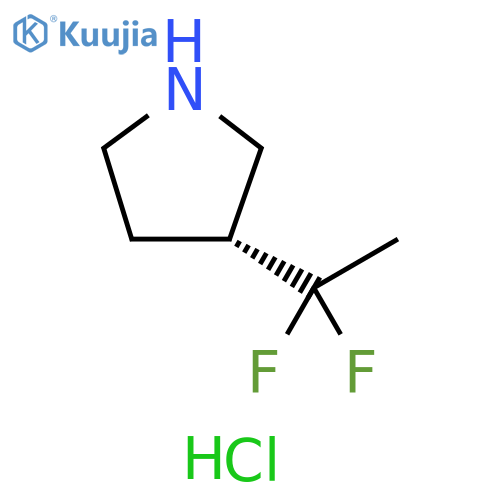 (3R)-3-(1,1-difluoroethyl)pyrrolidine;hydrochloride structure