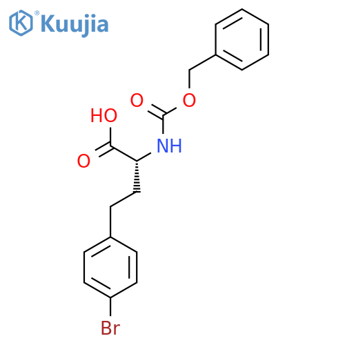 (2R)-2-{(benzyloxy)carbonylamino}-4-(4-bromophenyl)butanoic acid structure