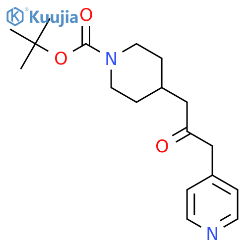 1-Piperidinecarboxylicacid, 4-[2-oxo-3-(4-pyridinyl)propyl]-, 1,1-dimethylethyl ester structure