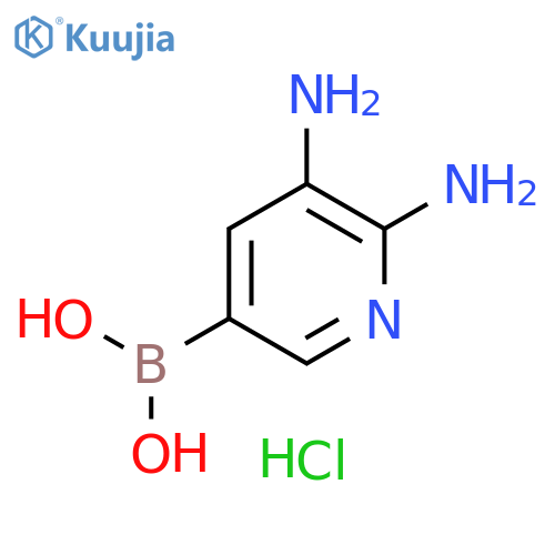 (5,6-diaminopyridin-3-yl)boronic acid hydrochloride structure