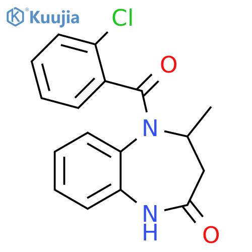 5-(2-chlorobenzoyl)-4-methyl-2,3,4,5-tetrahydro-1H-1,5-benzodiazepin-2-one structure