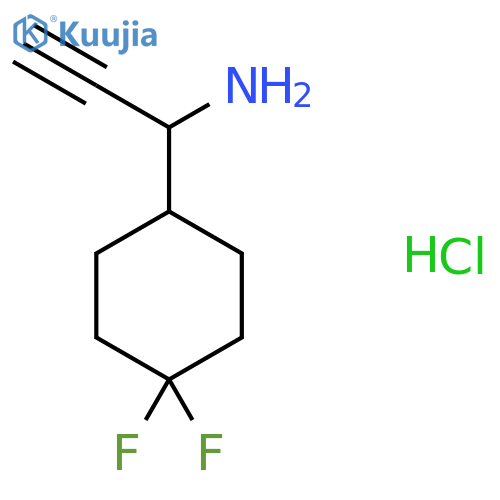 1-(4,4-Difluorocyclohexyl)prop-2-yn-1-amine hydrochloride structure