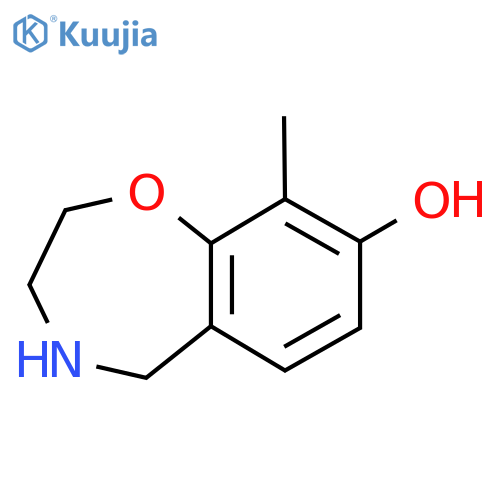 9-Methyl-2,3,4,5-tetrahydro-1,4-benzoxazepin-8-ol structure