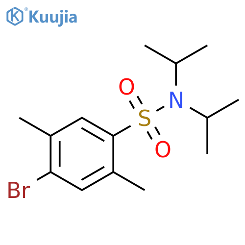 4-bromo-2,5-dimethyl-N,N-bis(propan-2-yl)benzene-1-sulfonamide structure