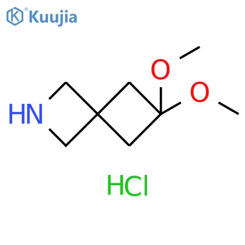 2-Azaspiro[3.3]heptane, 6,6-dimethoxy-, hydrochloride (1:1) structure