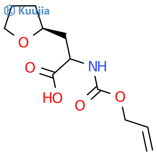 3-[(2S)-oxolan-2-yl]-2-{[(prop-2-en-1-yloxy)carbonyl]amino}propanoic acid structure