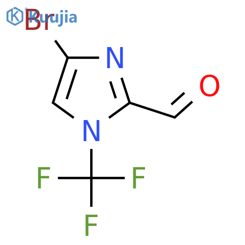 4-bromo-1-(trifluoromethyl)-1H-imidazole-2-carbaldehyde structure