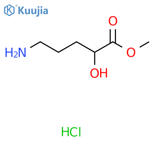Methyl 5-amino-2-hydroxypentanoate hydrochloride structure