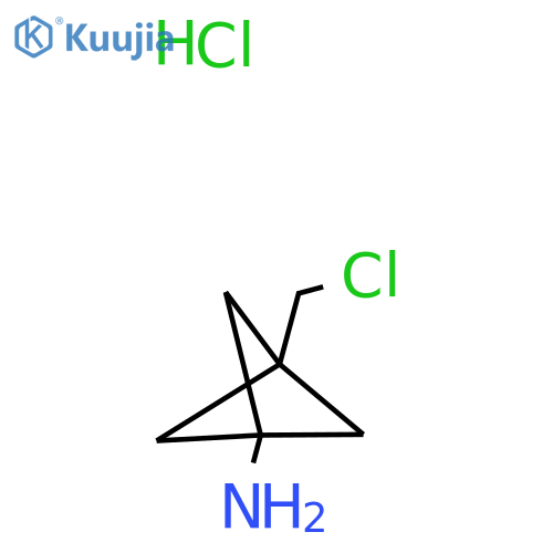 3-(Chloromethyl)bicyclo[1.1.1]pentan-1-amine hydrochloride structure