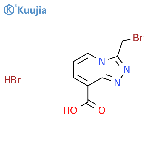 3-(Bromomethyl)-[1,2,4]triazolo[4,3-a]pyridine-8-carboxylic acid hydrobromide structure