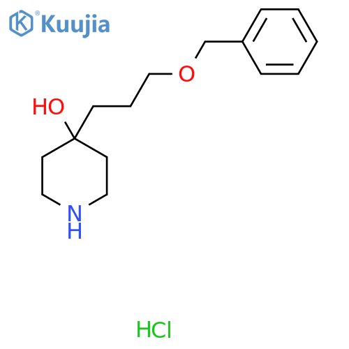 4-[3-(Benzyloxy)propyl]piperidin-4-ol hydrochloride structure