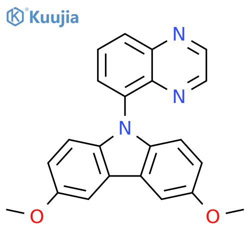 9H-Carbazole, 3,6-dimethoxy-9-(5-quinoxalinyl)- structure