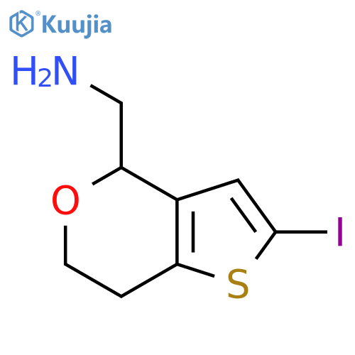 1-{2-iodo-4H,6H,7H-thieno[3,2-c]pyran-4-yl}methanamine structure