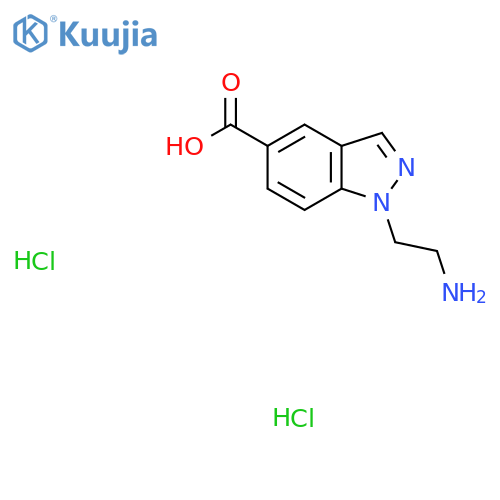 1-(2-aminoethyl)-1H-indazole-5-carboxylic acid dihydrochloride structure