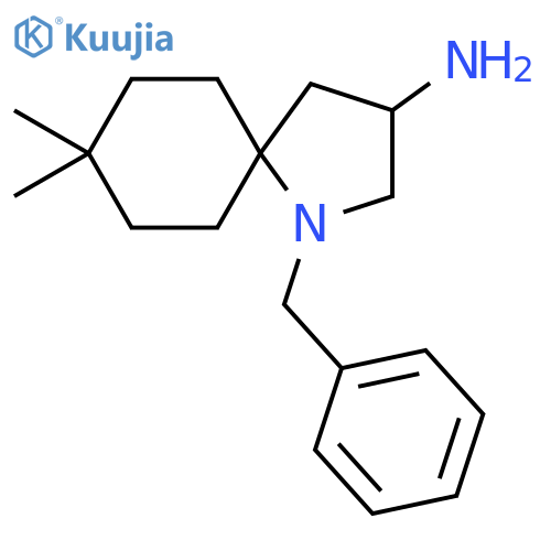 1-Benzyl-8,8-dimethyl-1-azaspiro[4.5]decan-3-amine structure