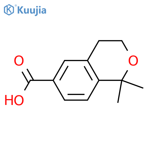 1,1-dimethyl-3,4-dihydro-1H-2-benzopyran-6-carboxylic acid structure