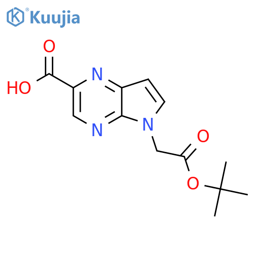 5-[2-(tert-butoxy)-2-oxoethyl]-5H-pyrrolo[2,3-b]pyrazine-2-carboxylic acid structure