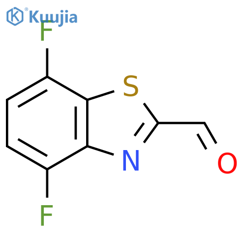 4,7-Difluoro-1,3-benzothiazole-2-carbaldehyde structure