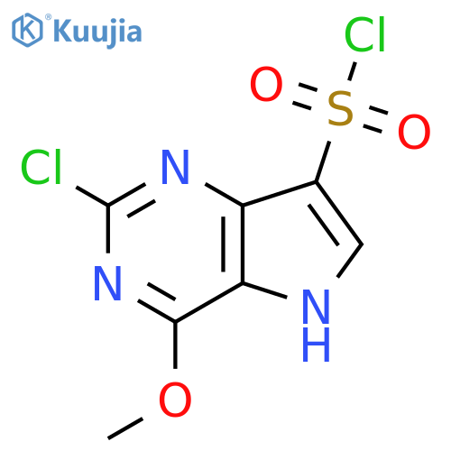 2-chloro-4-methoxy-5H-pyrrolo[3,2-d]pyrimidine-7-sulfonyl chloride structure