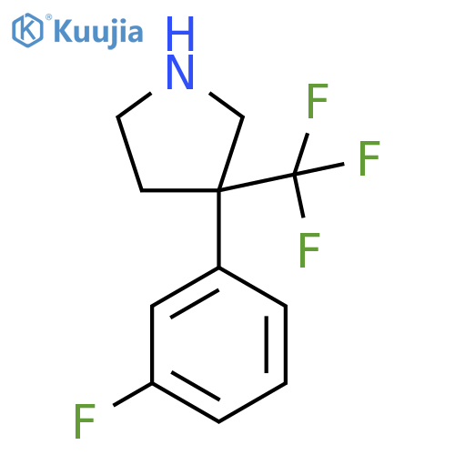 3-(3-Fluorophenyl)-3-(trifluoromethyl)pyrrolidine structure