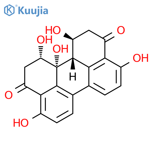 3,10-Perylenedione, 1,2,11,12,12a,12b-hexahydro-1,4,9,12,12a-pentahydroxy-, (1S,12S,12aR,12bS)- structure