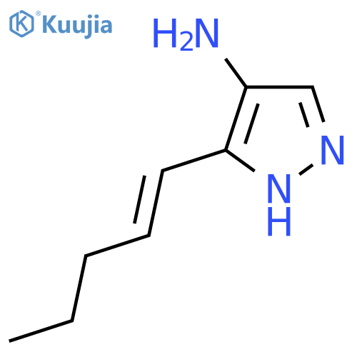 5-(pent-1-en-1-yl)-1H-pyrazol-4-amine structure