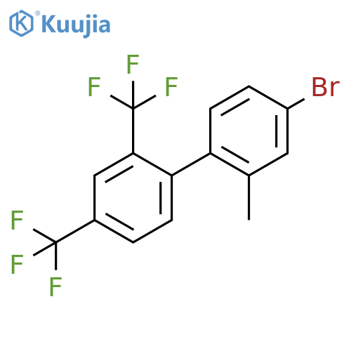 4-Bromo-2-methyl-2',4'-bis(trifluoromethyl)-1,1'-biphenyl structure
