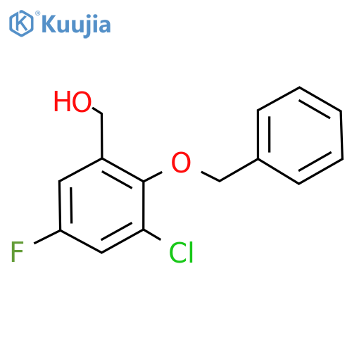 (2-(benzyloxy)-3-chloro-5-fluorophenyl)methanol structure