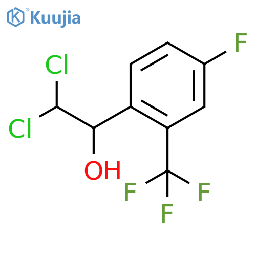 2,2-Dichloro-1-(4-fluoro-2-(trifluoromethyl)phenyl)ethanol structure